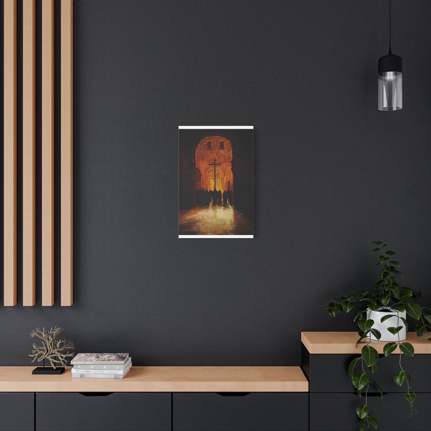 Silhouettes in Flame Canvas Print