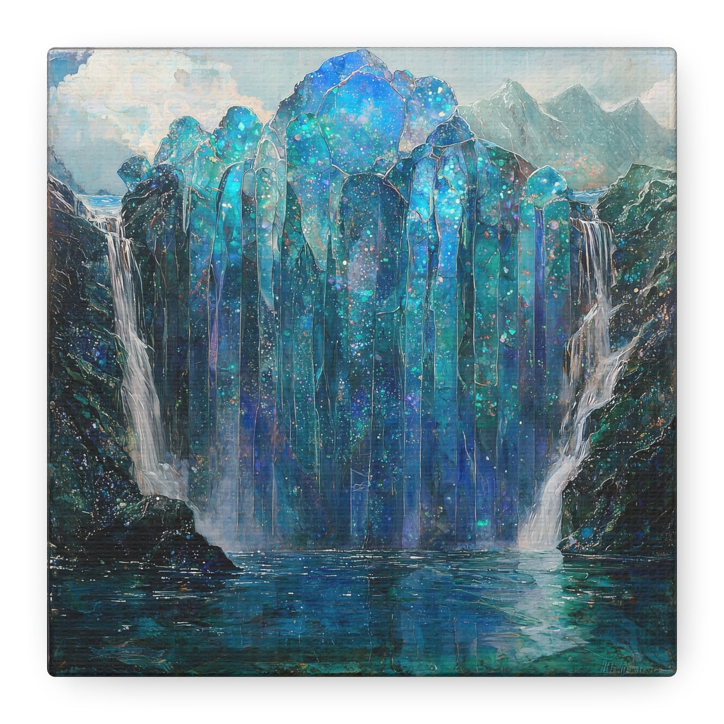 Blue Falls Canvas Print