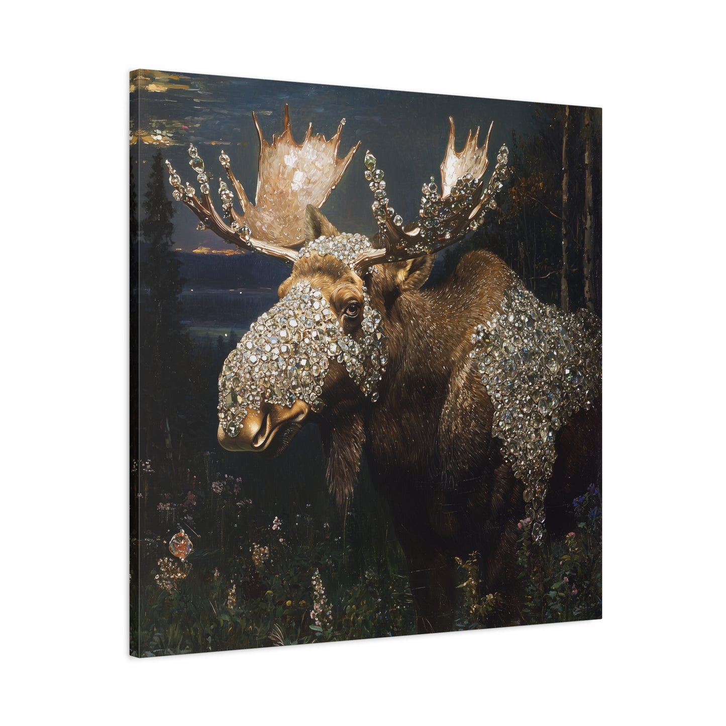 Nature's Glittered Veil Canvas Print