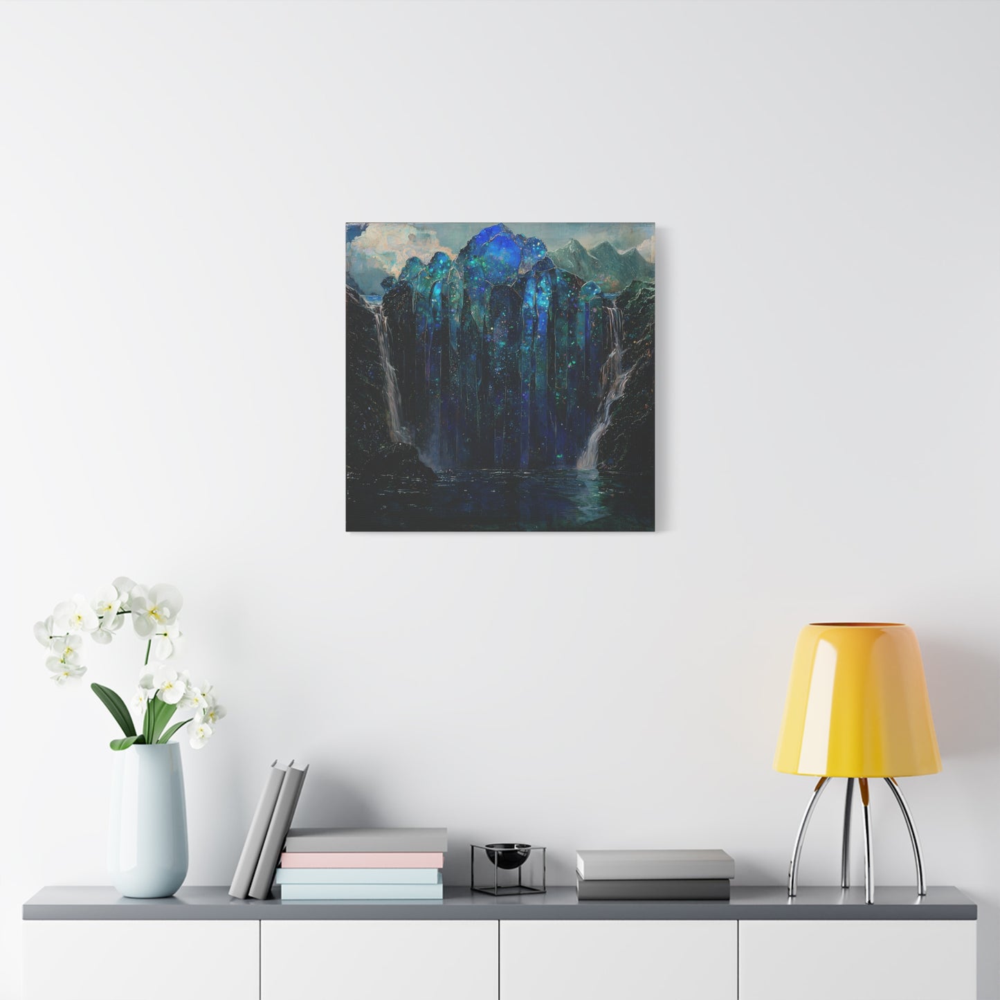 The Starlit Falls Canvas Print