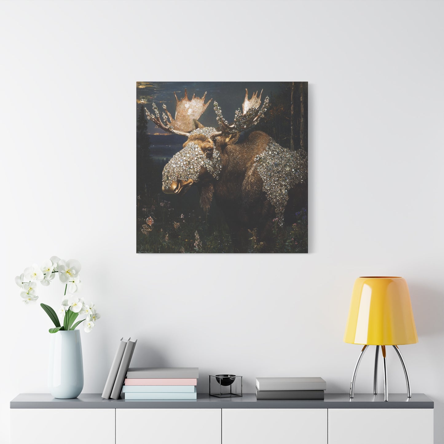 Nature's Glittered Veil Canvas Print