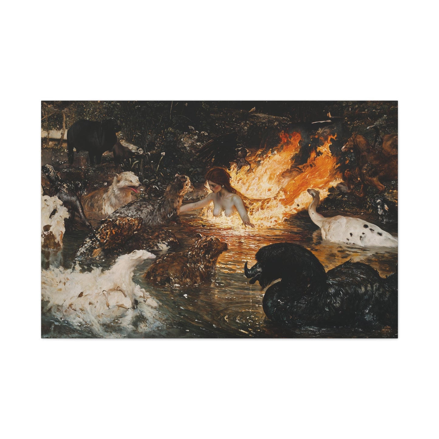 Fiery Communion Canvas Print