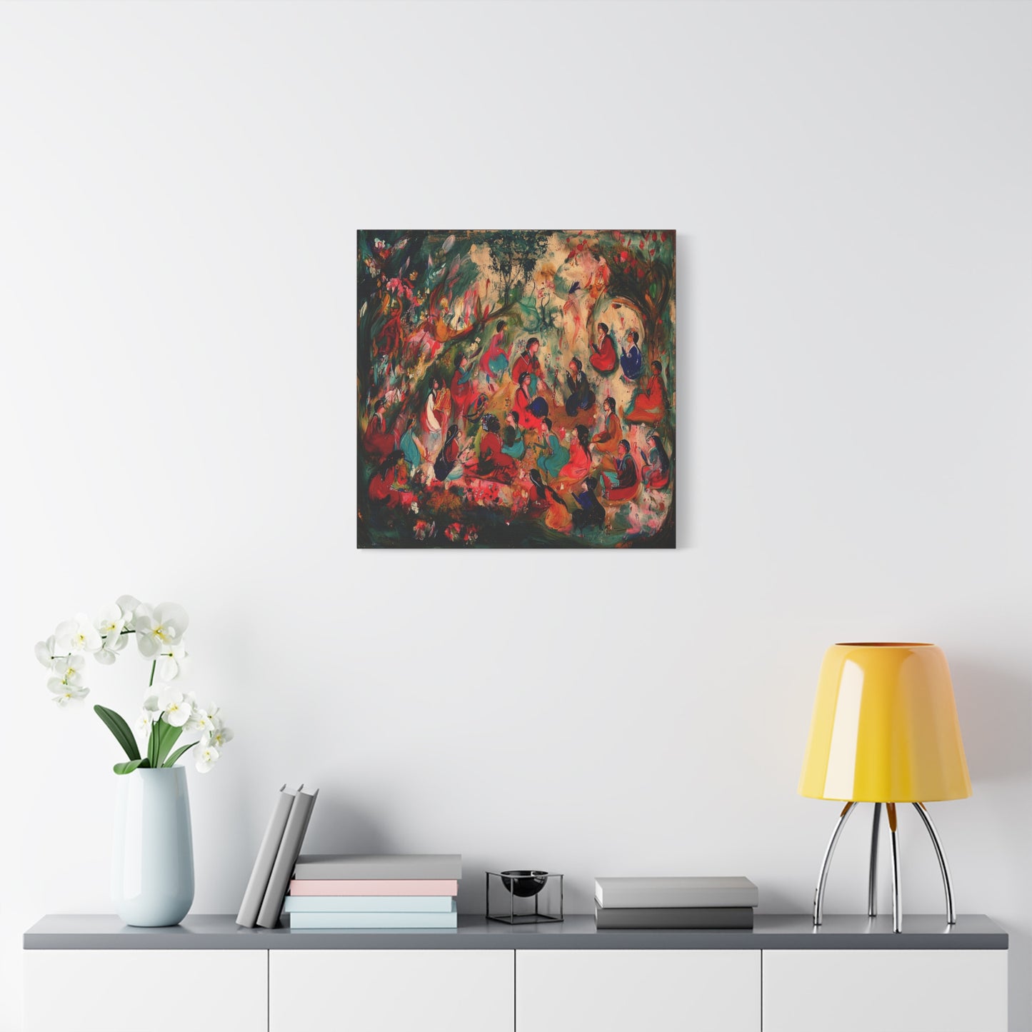 The Colorful Gathering Canvas Print