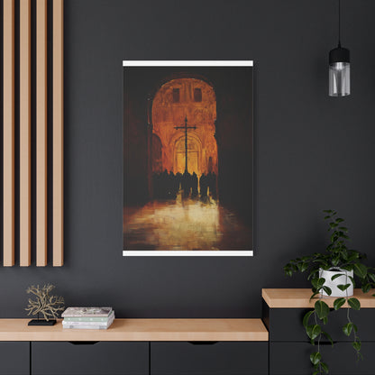 Silhouettes in Flame Canvas Print