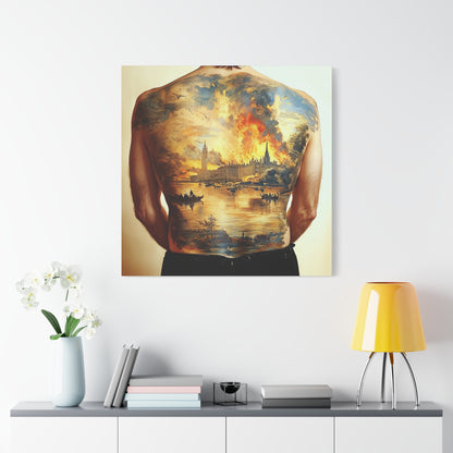 City Aflame Canvas Print