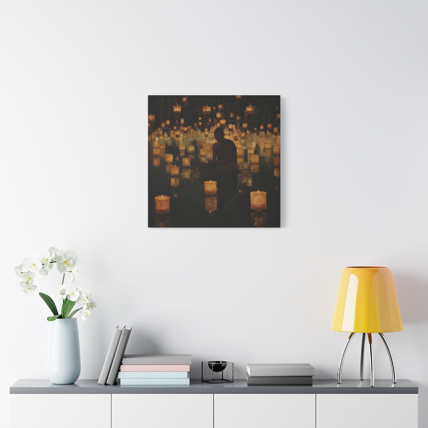 Stillness and Candles Canvas Print