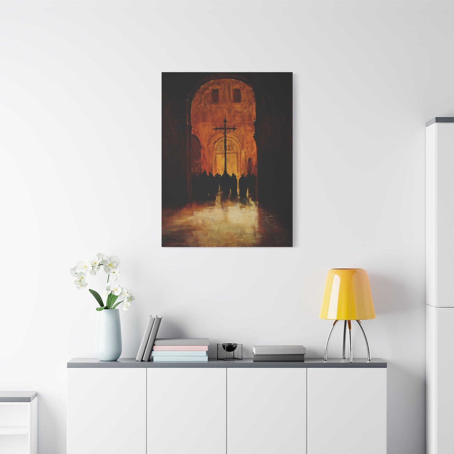 Silhouettes in Flame Canvas Print