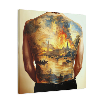 Fiery Reflection Canvas Print