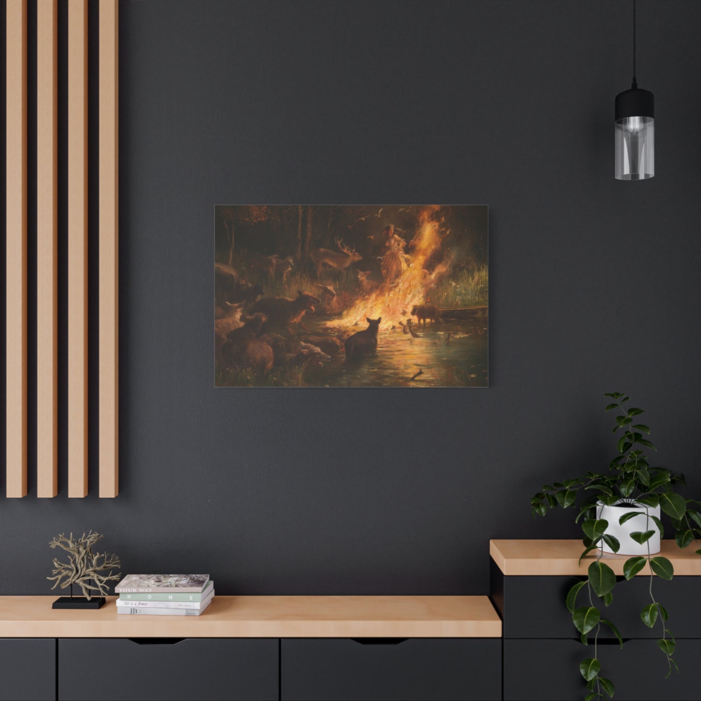 Woodland Firelight Canvas Print