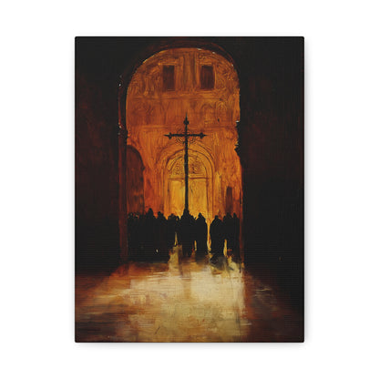 Silhouettes in Flame Canvas Print