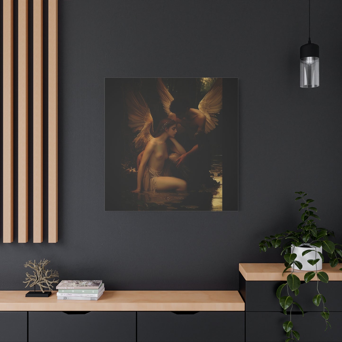 Shadowed Embrace Canvas Print