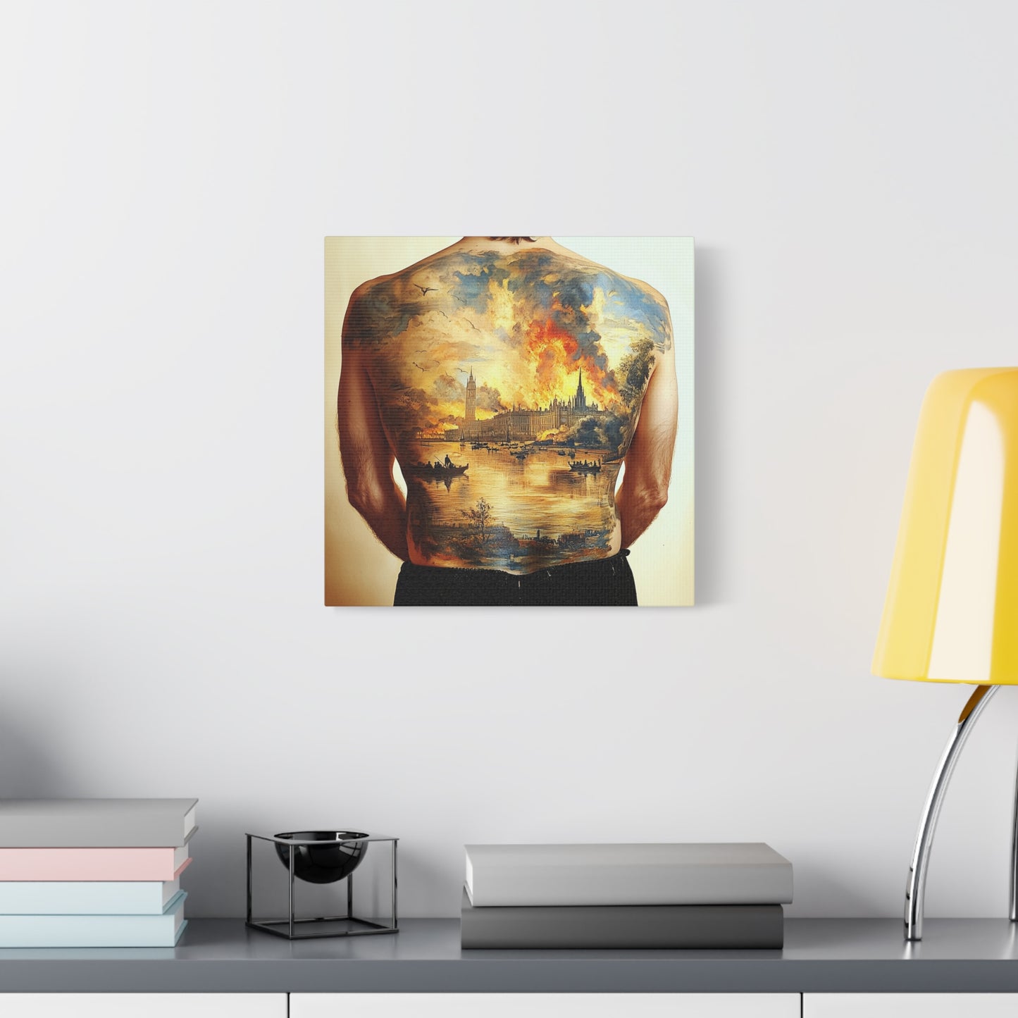 City Aflame Canvas Print