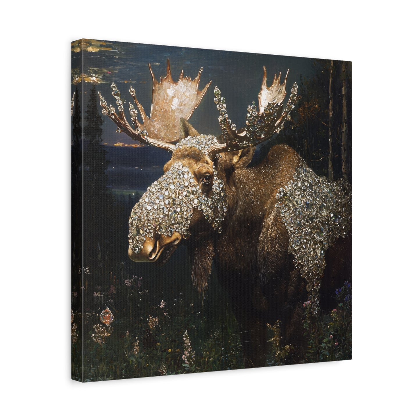 Nature's Glittered Veil Canvas Print