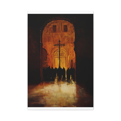 Silhouettes in Flame Canvas Print