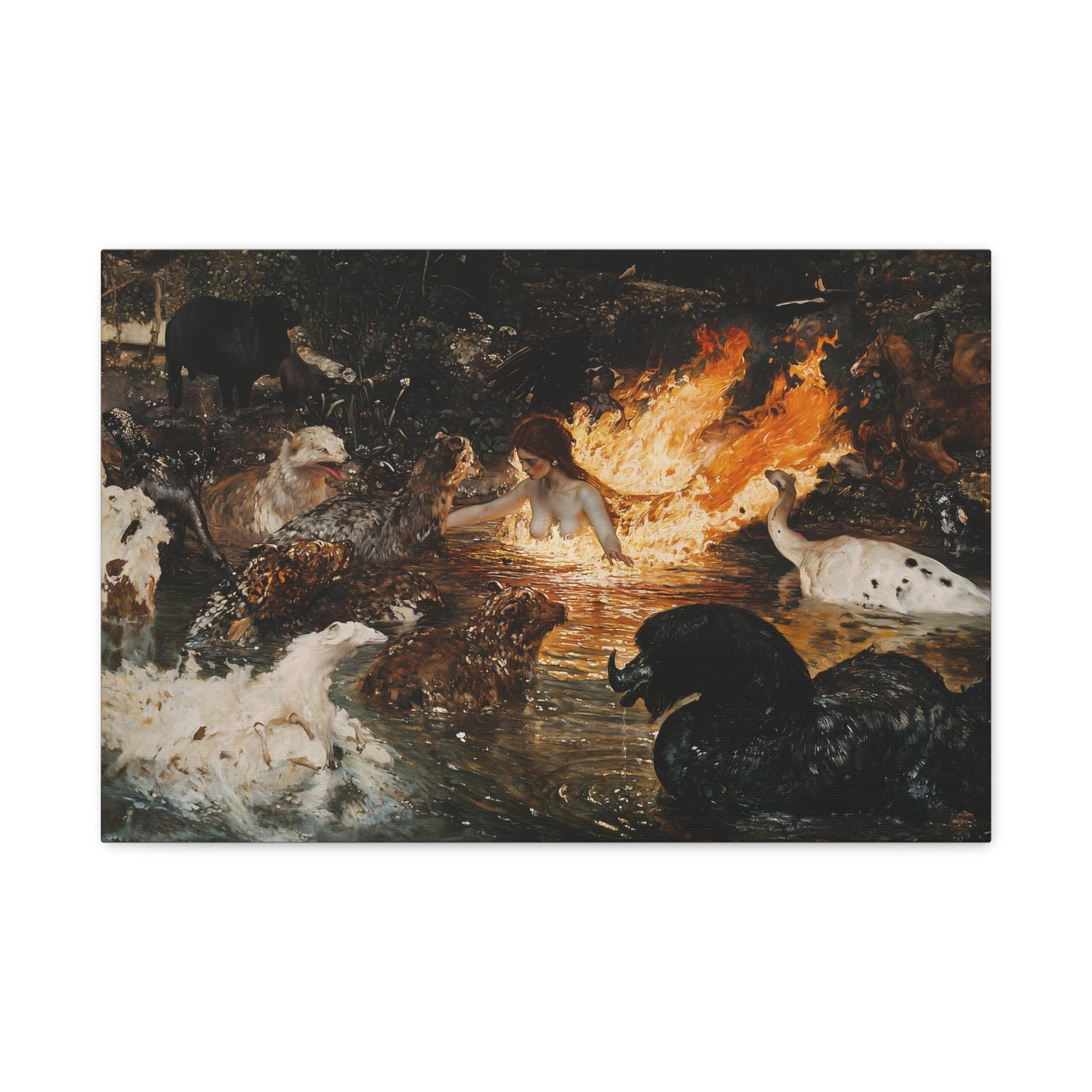 Fiery Communion Canvas Print