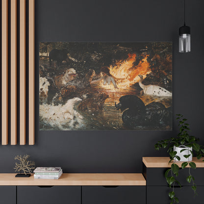 Fiery Communion Canvas Print