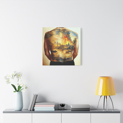 City Aflame Canvas Print