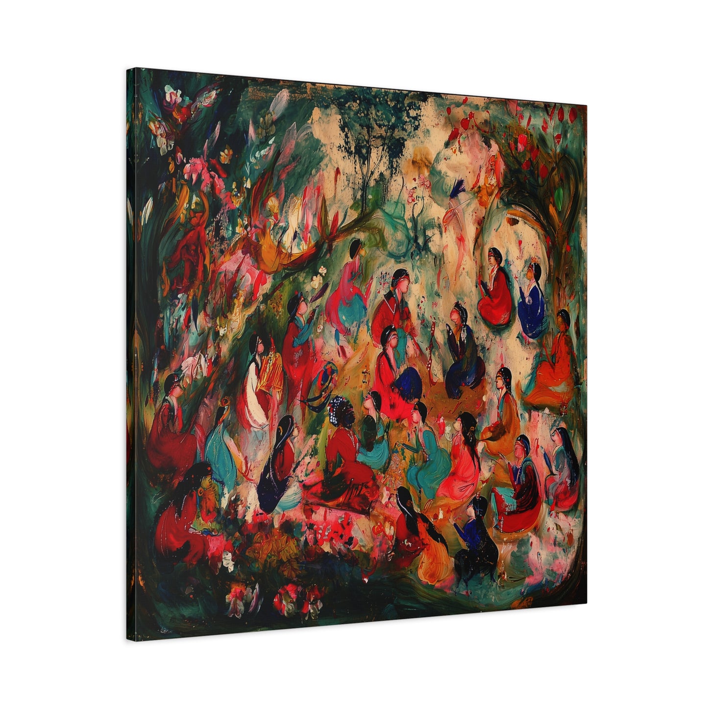 The Colorful Gathering Canvas Print