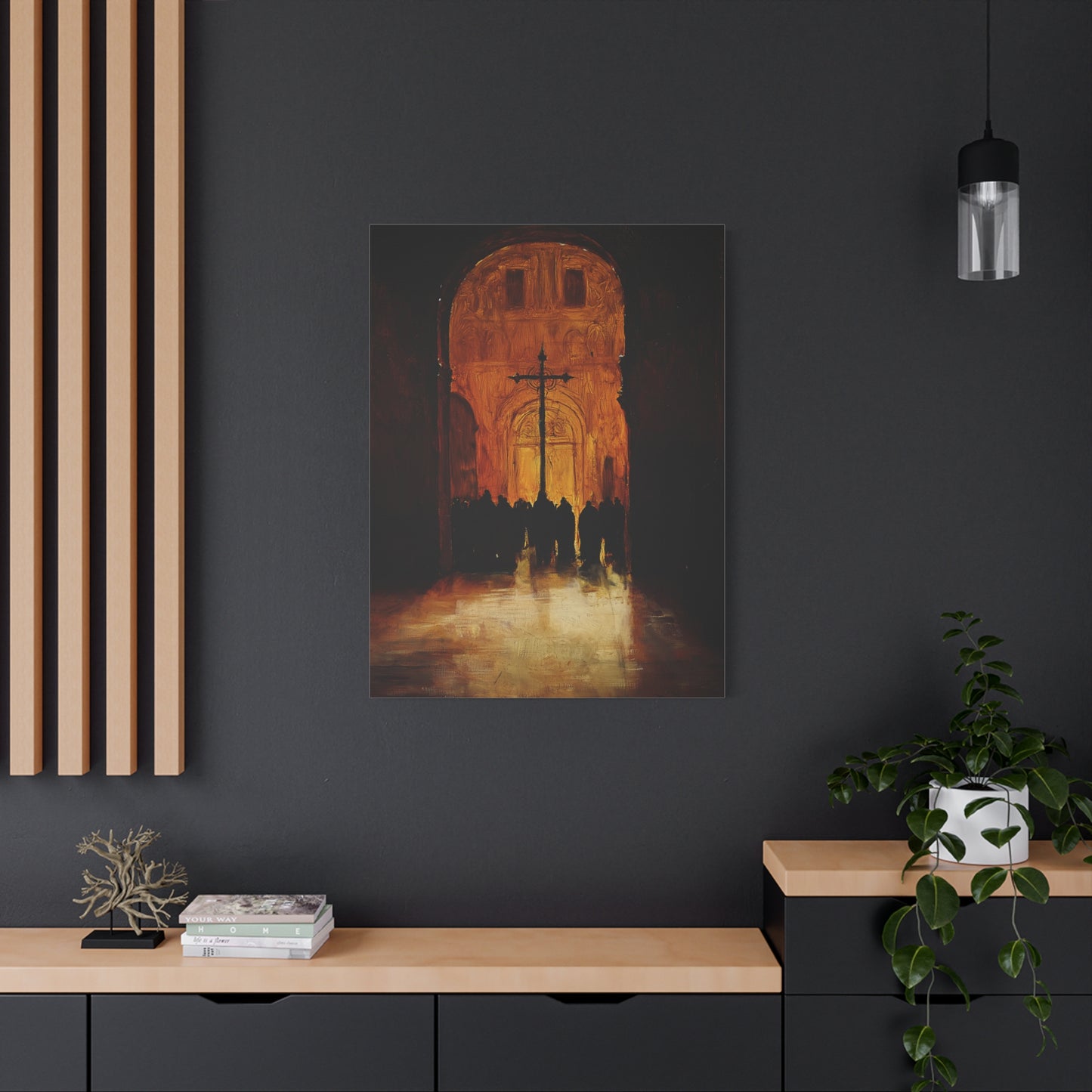 Silhouettes in Flame Canvas Print