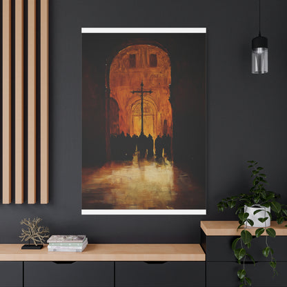 Silhouettes in Flame Canvas Print