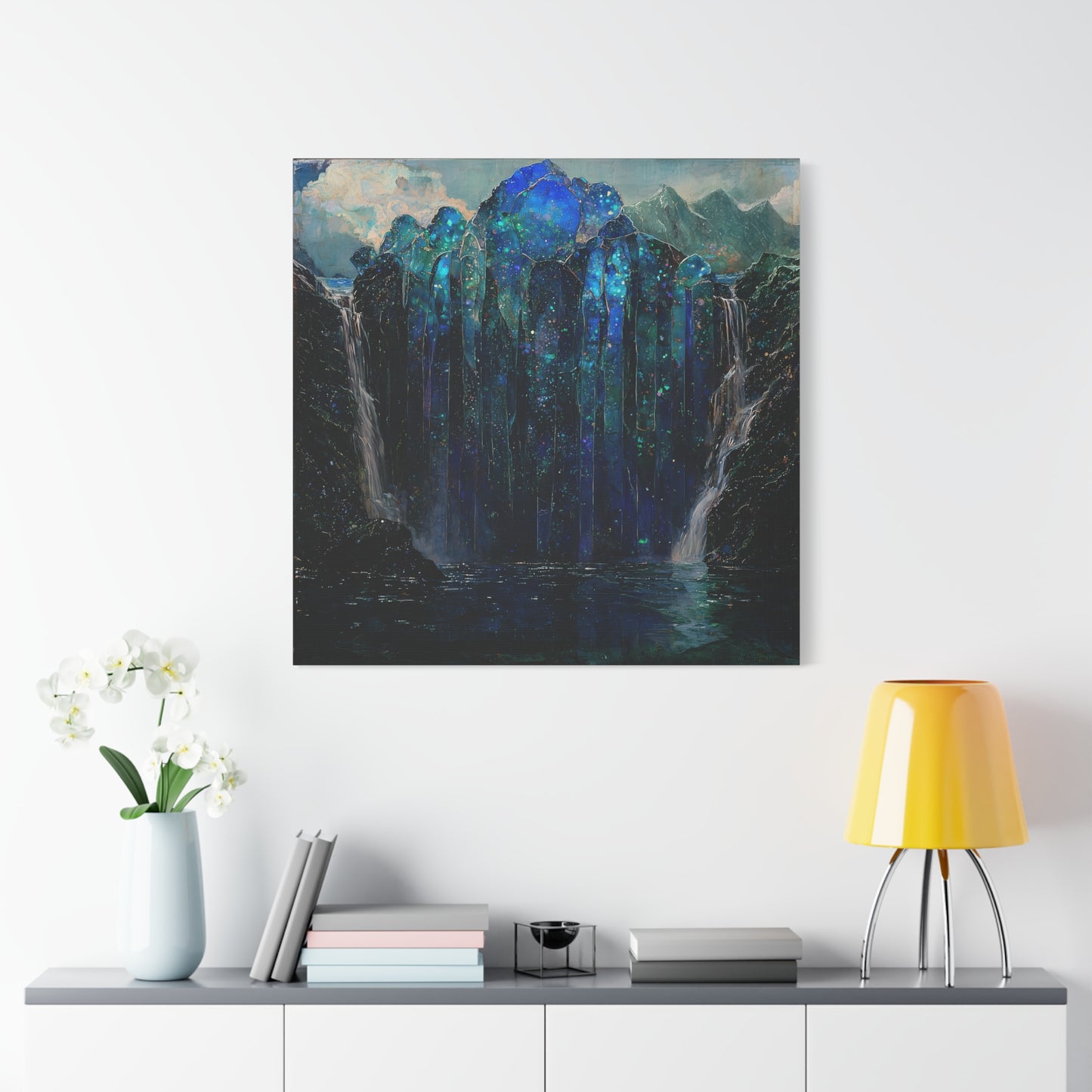 The Starlit Falls Canvas Print