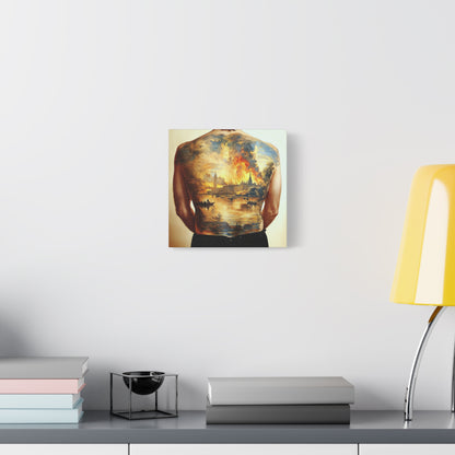 City Aflame Canvas Print