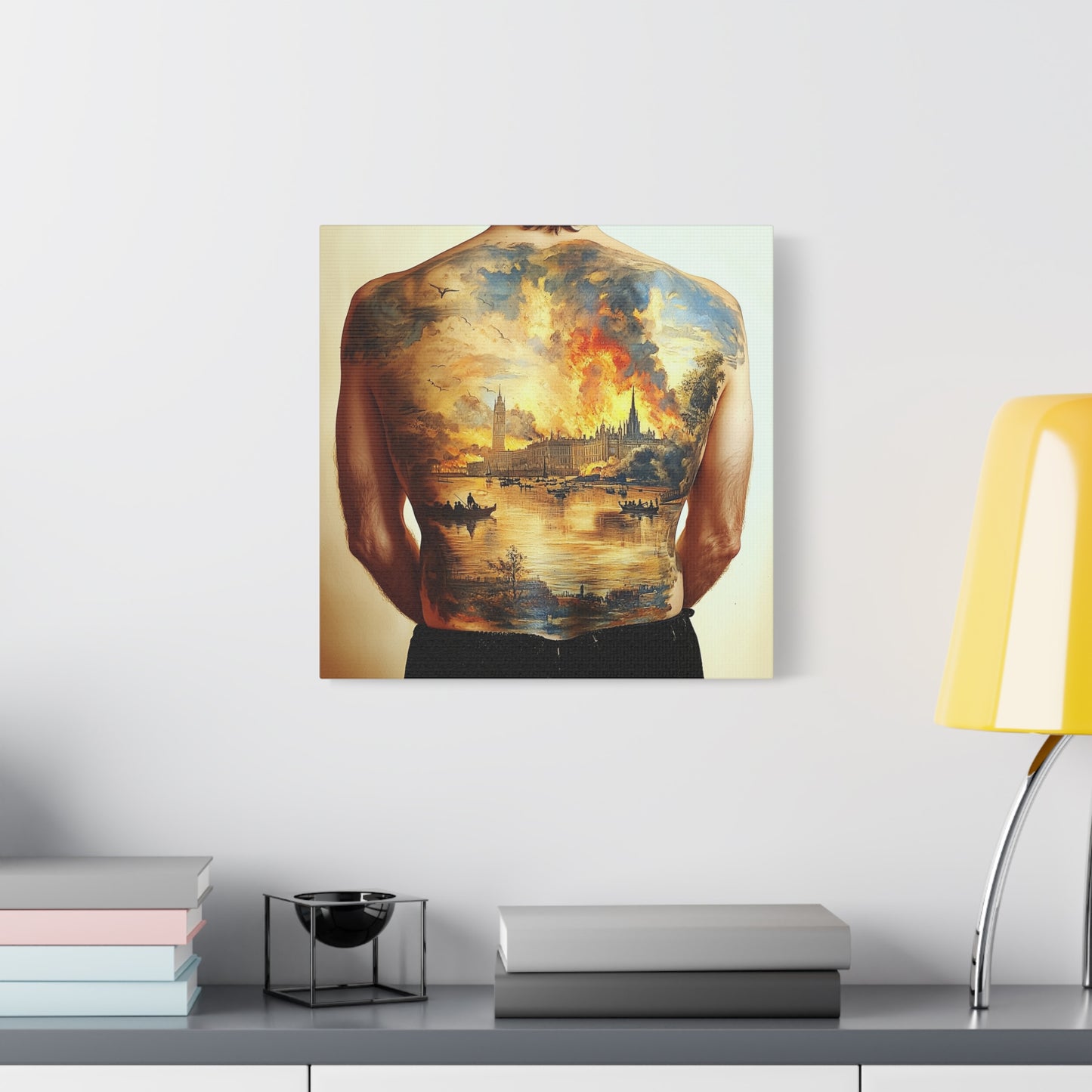 City Aflame Canvas Print