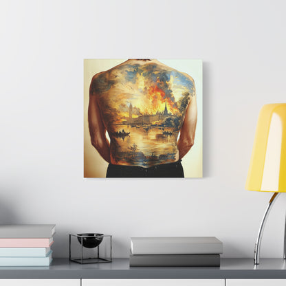 City Aflame Canvas Print