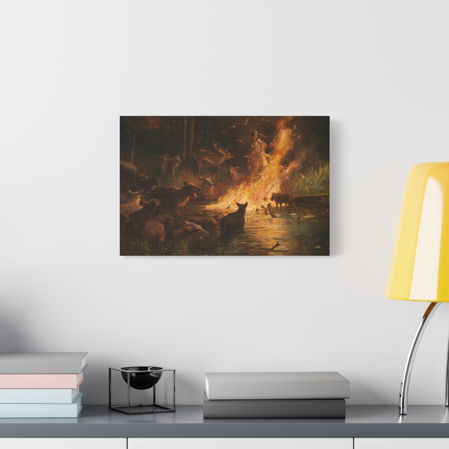 Woodland Firelight Canvas Print