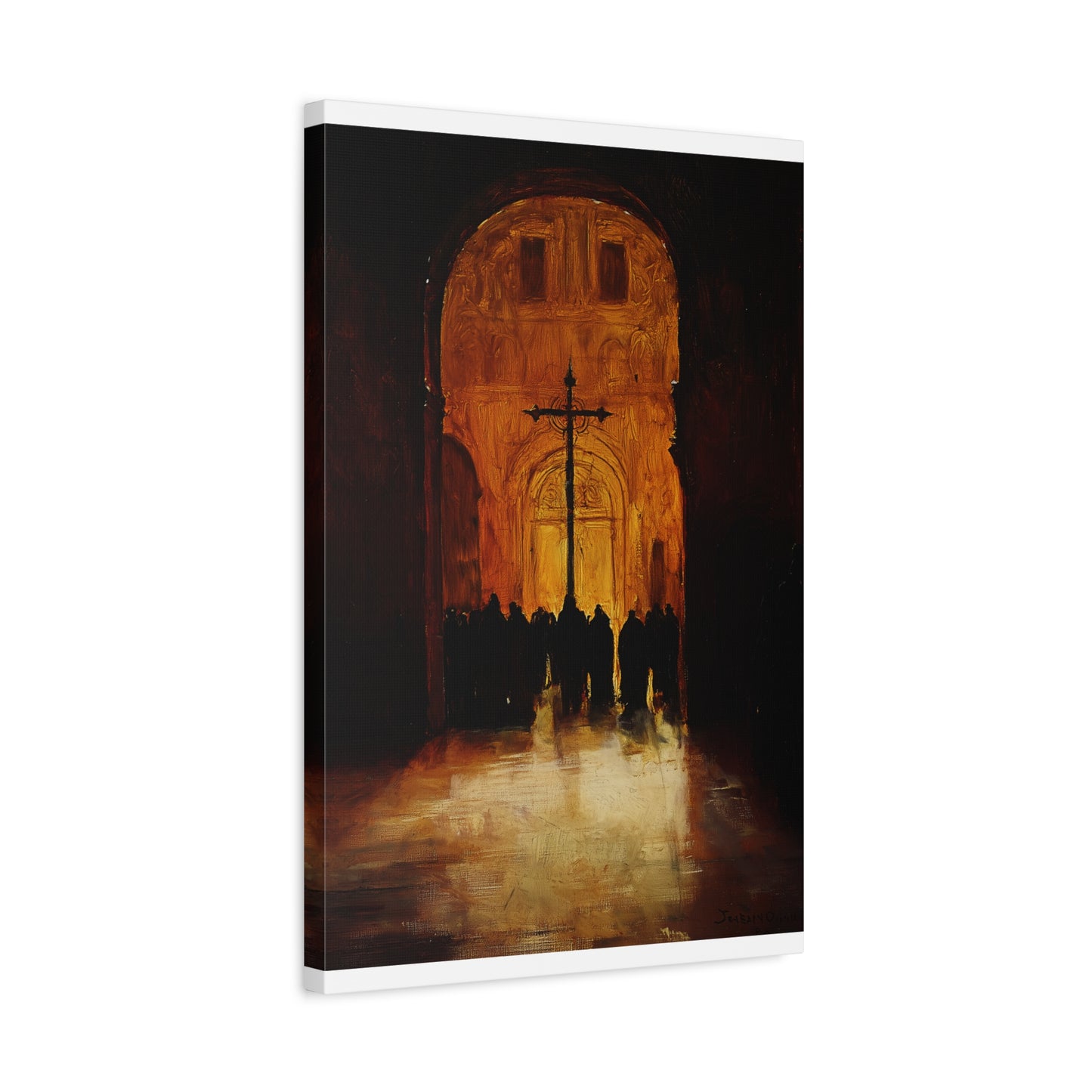 Silhouettes in Flame Canvas Print