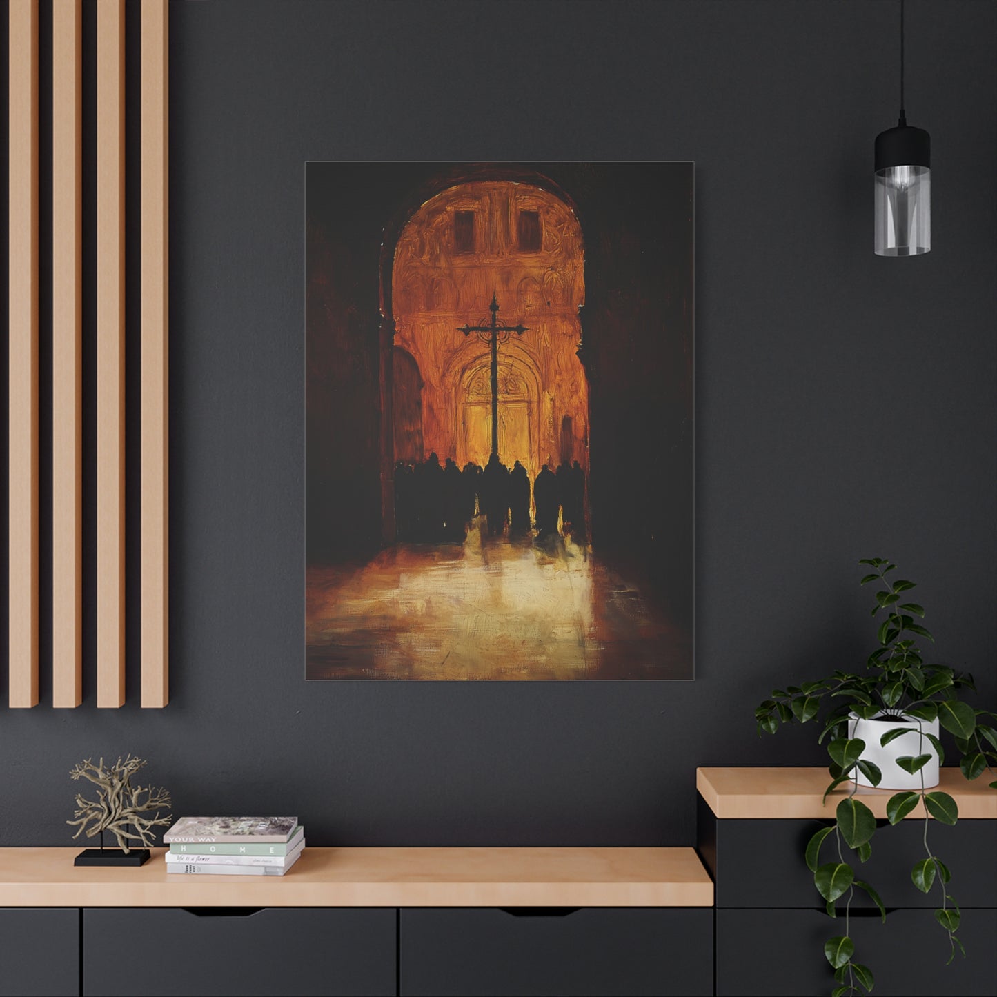 Silhouettes in Flame Canvas Print