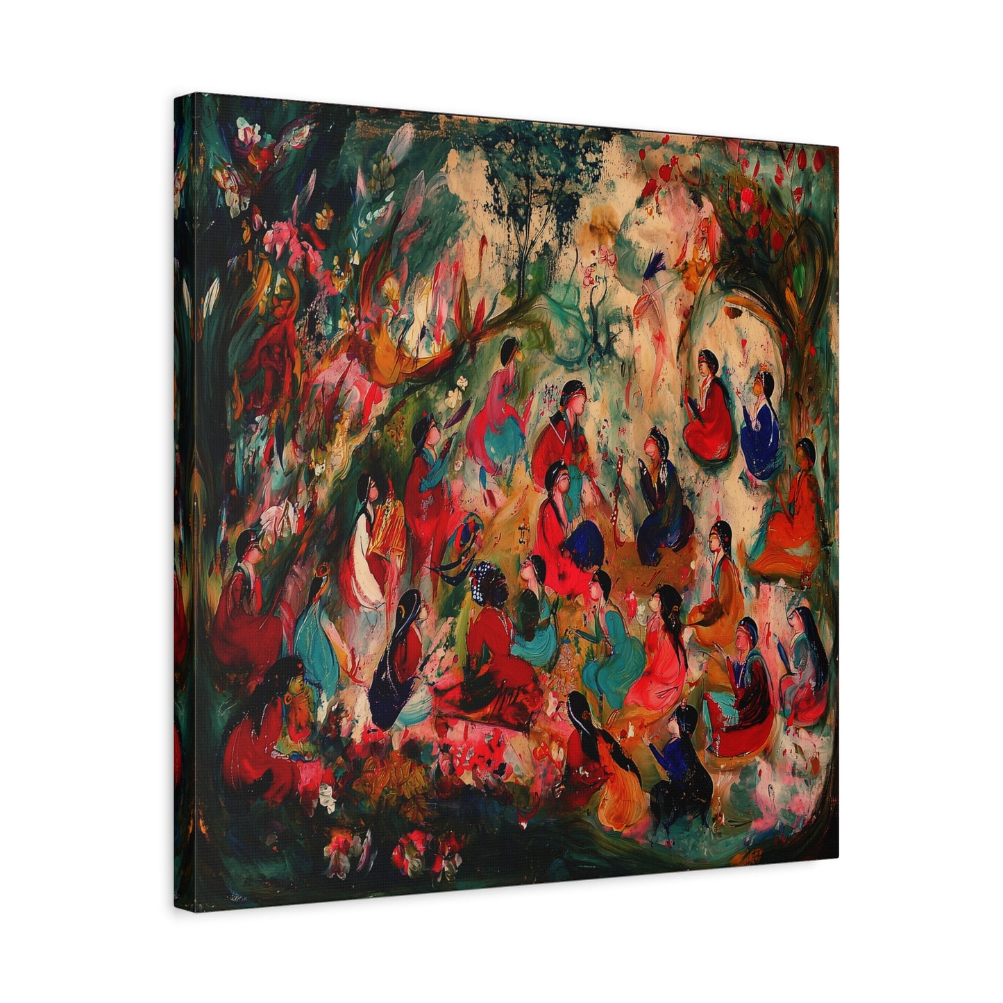 The Colorful Gathering Canvas Print