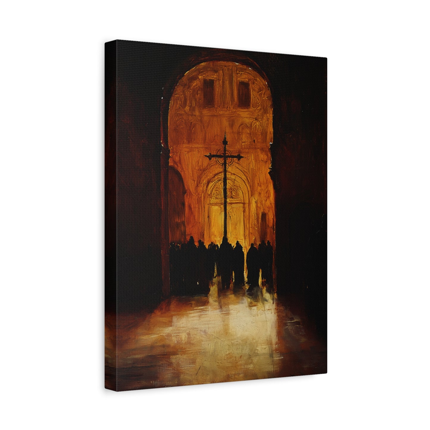 Silhouettes in Flame Canvas Print